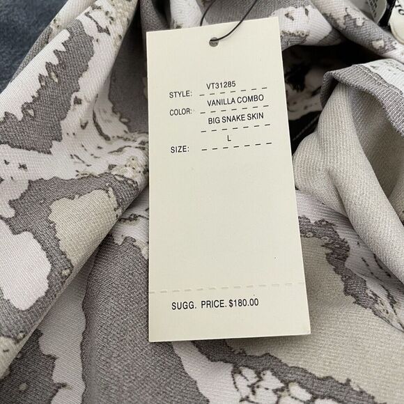 Vertigo Paris NWT Women Dress Size L Animal Print Shirt Chic Minimalism Basic - Picture 10 of 14